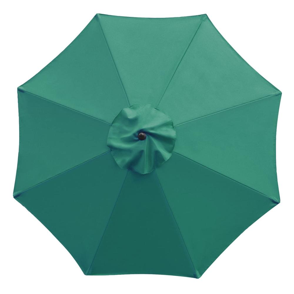 Sunnyglade 9ft Patio Umbrella Replacement Canopy Market Umbrella Top Outdoor Umbrella Canopy with 8 Ribs (Dark Green)