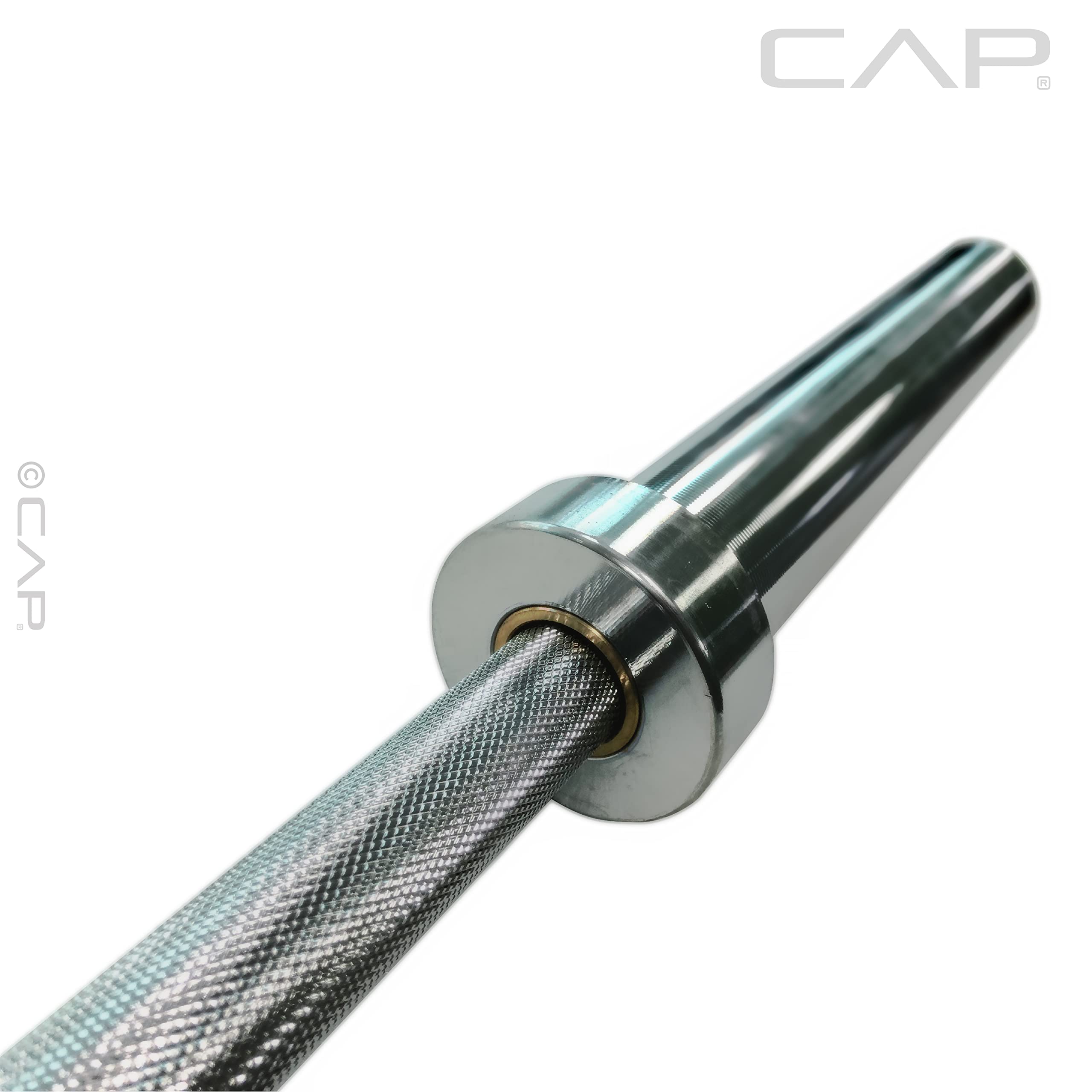 CAP Barbell 2' Olympic Solid 5 ft Bar, Bronze Bushings, Chrome (New Version) (OBIS-60-3)