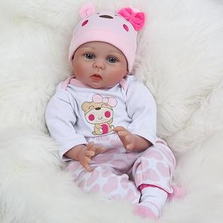 CHAREX Reborn Baby Dolls Lucy, 22 inch Realistic Reborn Girl Doll