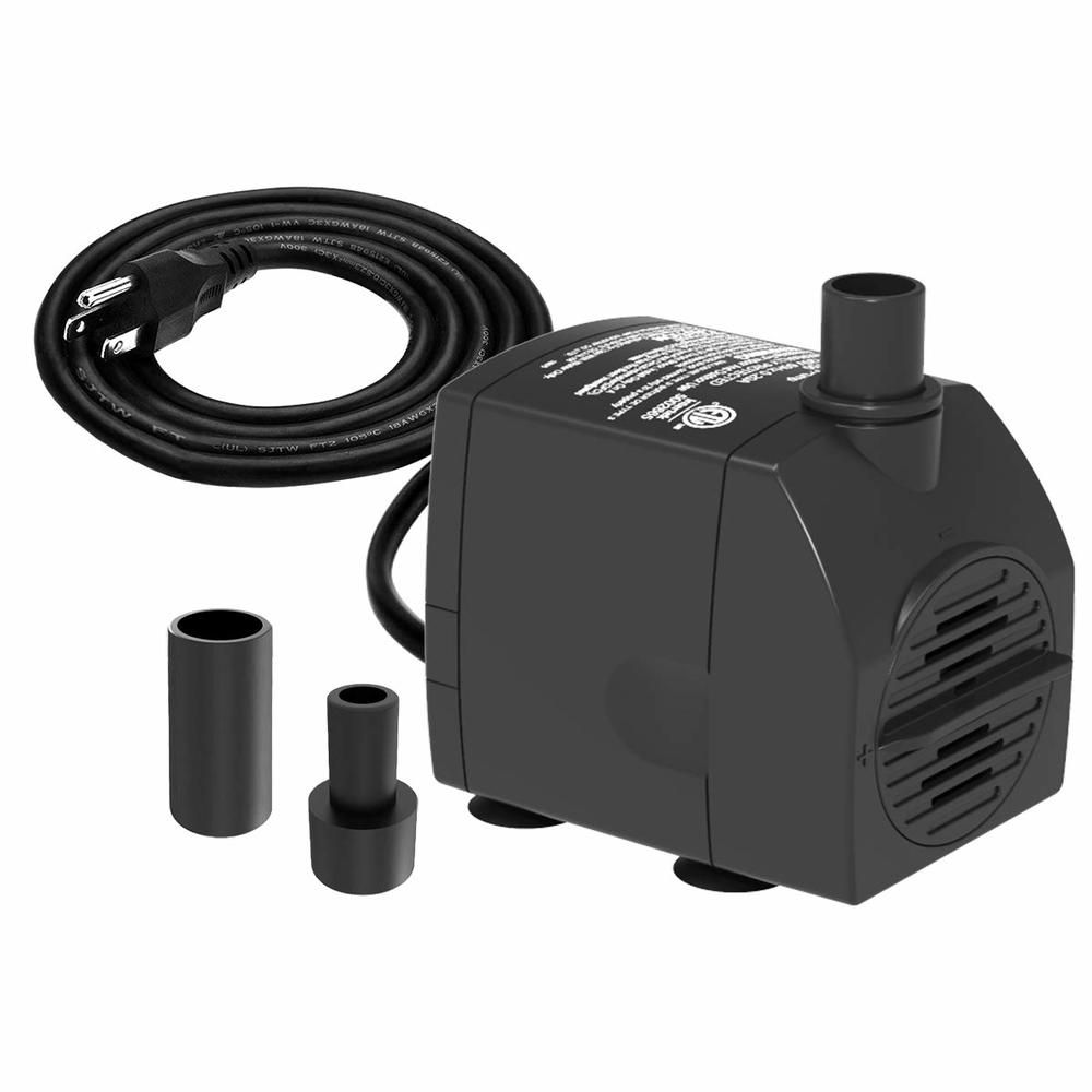 YH YUANHUA Submersible Water Pump 6.1ft Power Cord 200GPH Ultra Quiet Pump with Dry Burning Protection for Fountains, Hydroponics, Ponds, S