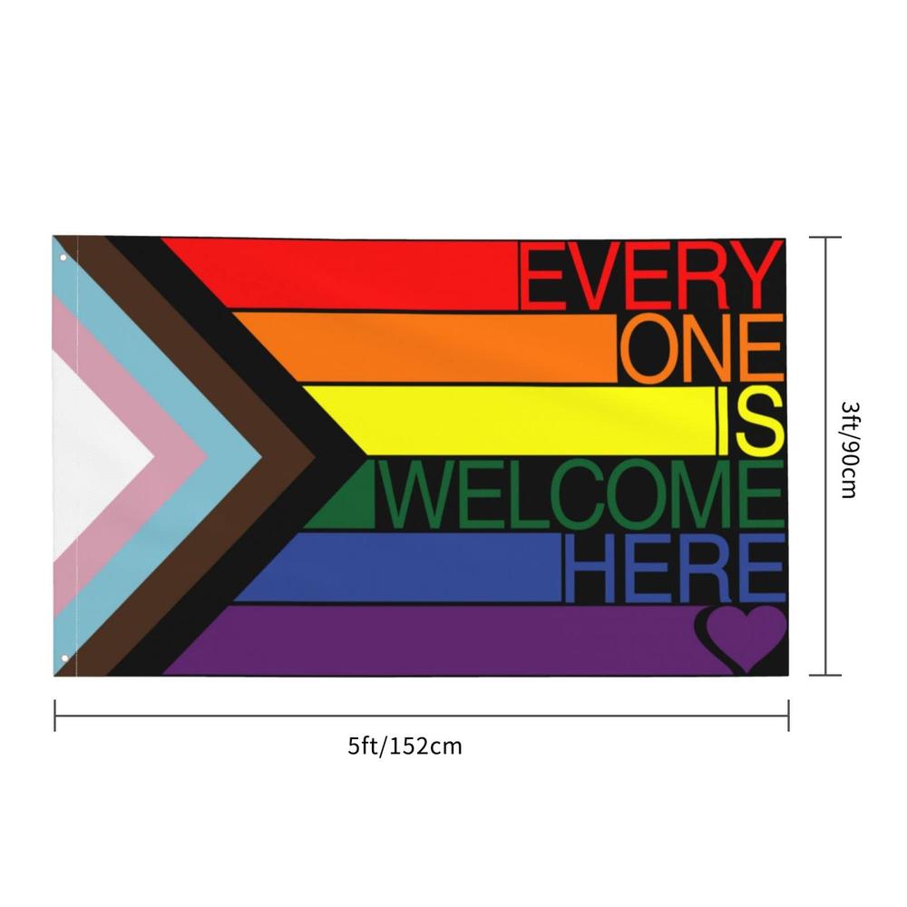 YISDZSW Pride Flag Gay Pride Flag LGBT Rainbow Flags with Brass Grommets Nylon Outdoor 3x5 Foot Waterproof Banner