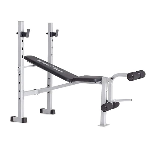 Weider Platinum Standard Weight Bench with Fixed Uprights and Integrated Leg Developer