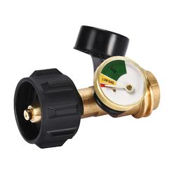 Champs Universal Propane Tank Gauge Detector for QCC1 / Type1 Propane Tank Cylinders Gas Pressure Meter [100% Solid Brass]