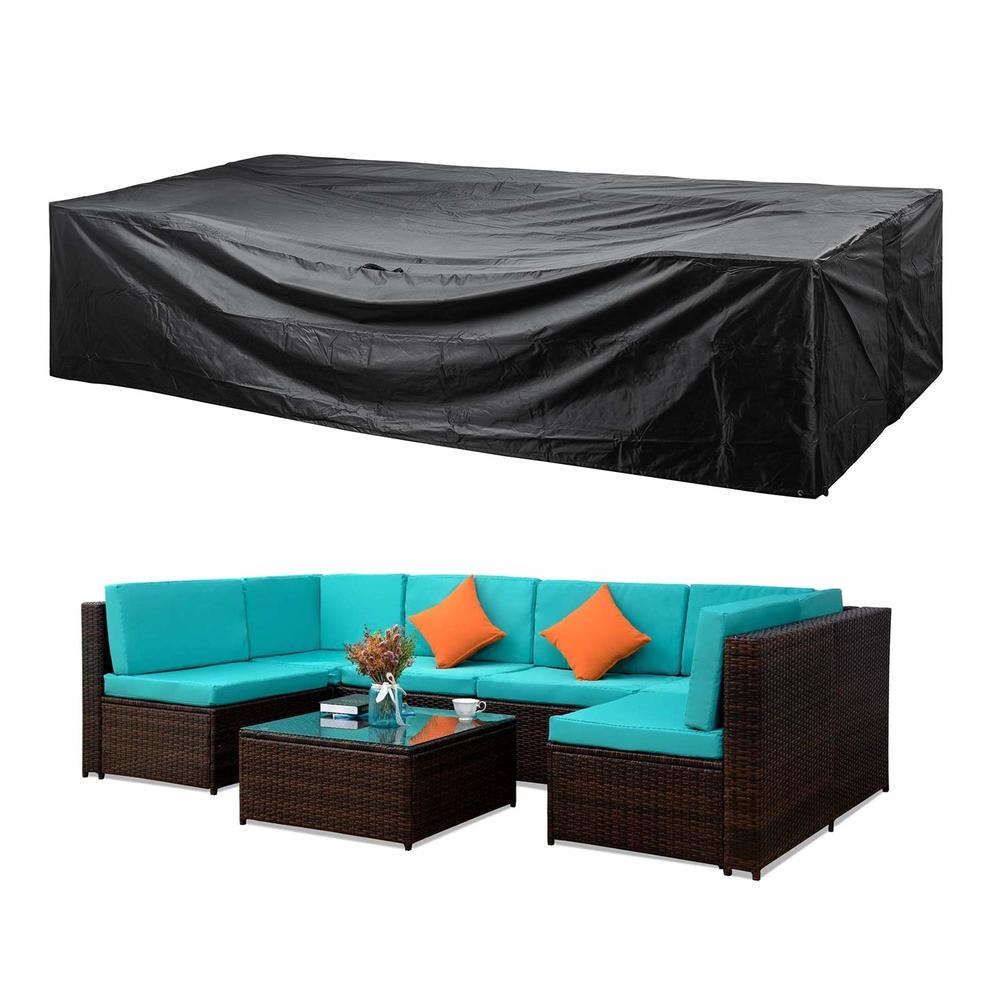 CKCLUU Patio Furniture Set Covers Outdoor Furniture Sectional Sofa Set Covers Patio Conversation Set Cover Outdoor Table and Cha