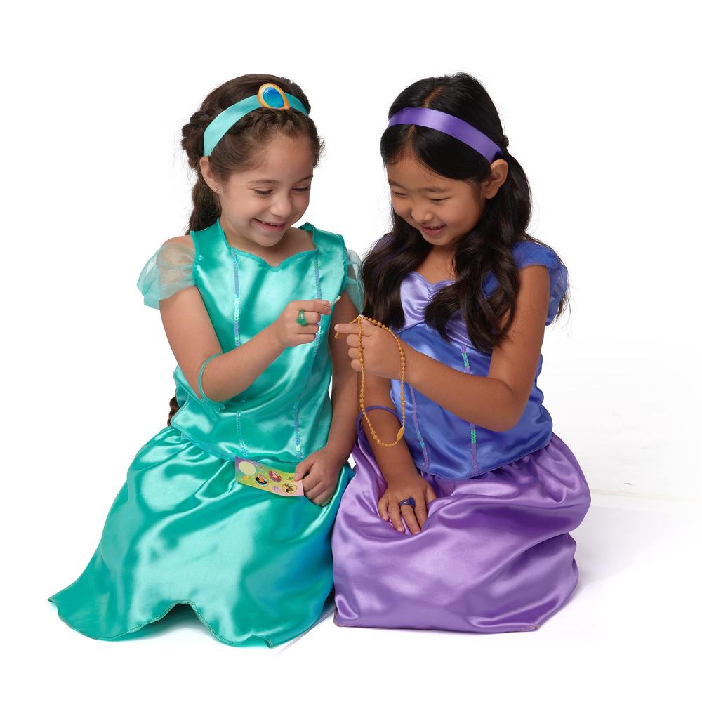 Disney Princess Girls Dress Up Trunk - Rapunzel, Ariel, Tiana & Jasmine - 21 Pieces [Amazon Exclusive]