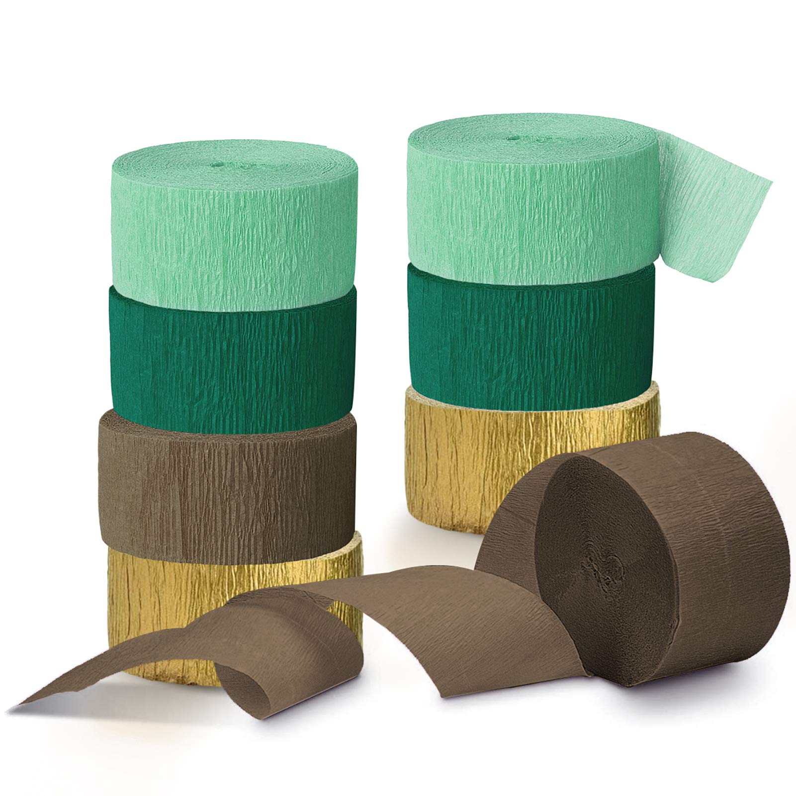 Nicrolandee NICROLANDEE Wedding Party Decorations - 8 Rolls Green Crepe  Paper Streamers Tassels Streamers for Rustic Style Bridal Shower Bir