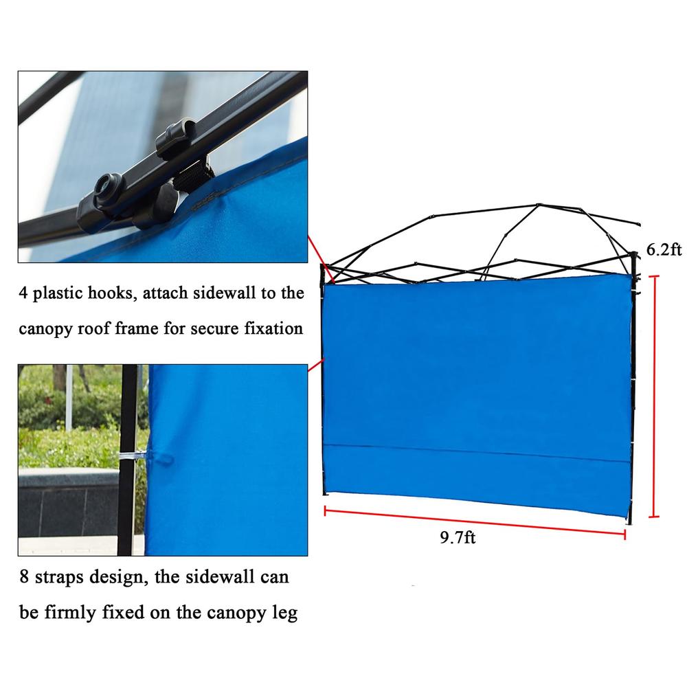NINAT Canopy Sunwall Sidewall Gazebos Tent Waterproof for 10x10ft Pop up Canopy Straight Leg Gazebos Outdoor Instant Canopies 1 