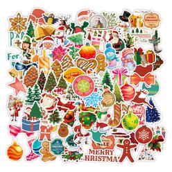 DERFILIN 2023 Christmas Theme Stickers, 100PCS Non-Repeating Vinyl Waterproof Holiday Stickers, Holiday Gifts for Kids and Teens, Xmas Pa