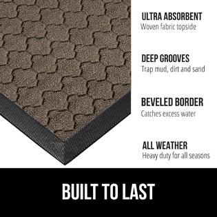 Gorilla Grip Waterproof All-Season WeatherMax Doormat, 72x24