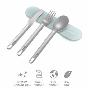 Bentgo® Stainless Travel Utensil Set - Reusable 3-Piece Silverware Set with  Carrying Case, High-Grade