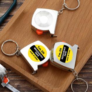 meekoo 12 Pieces 1.5 Inch Tape Measure Keychains Functional Mini Tape  Measures with Stable Slide Lock