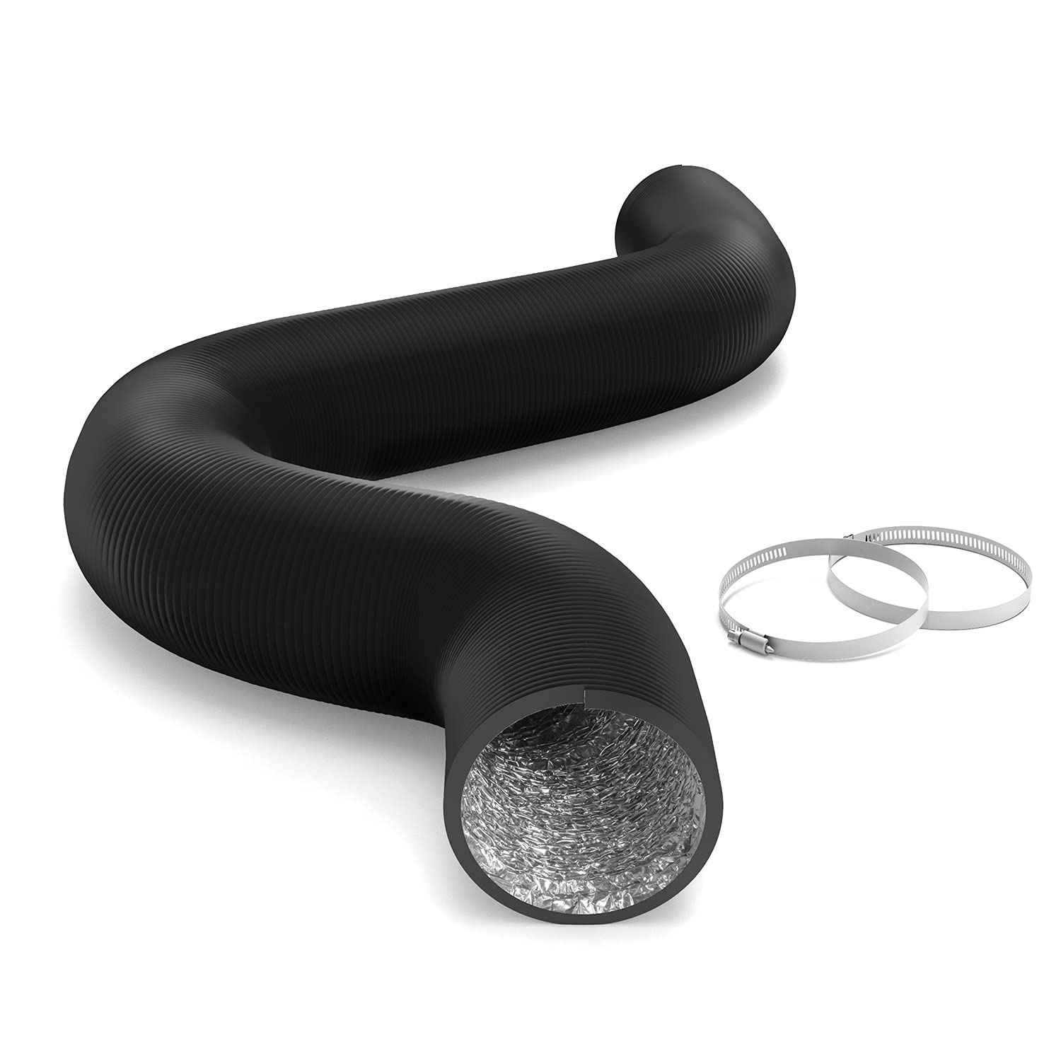 Inch Aluminum Ducting Set Inch Feet Black Air Ducting