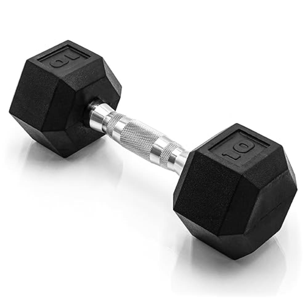 CAP Barbell 10 LB Coated Hex Dumbbell Weight, New Edition