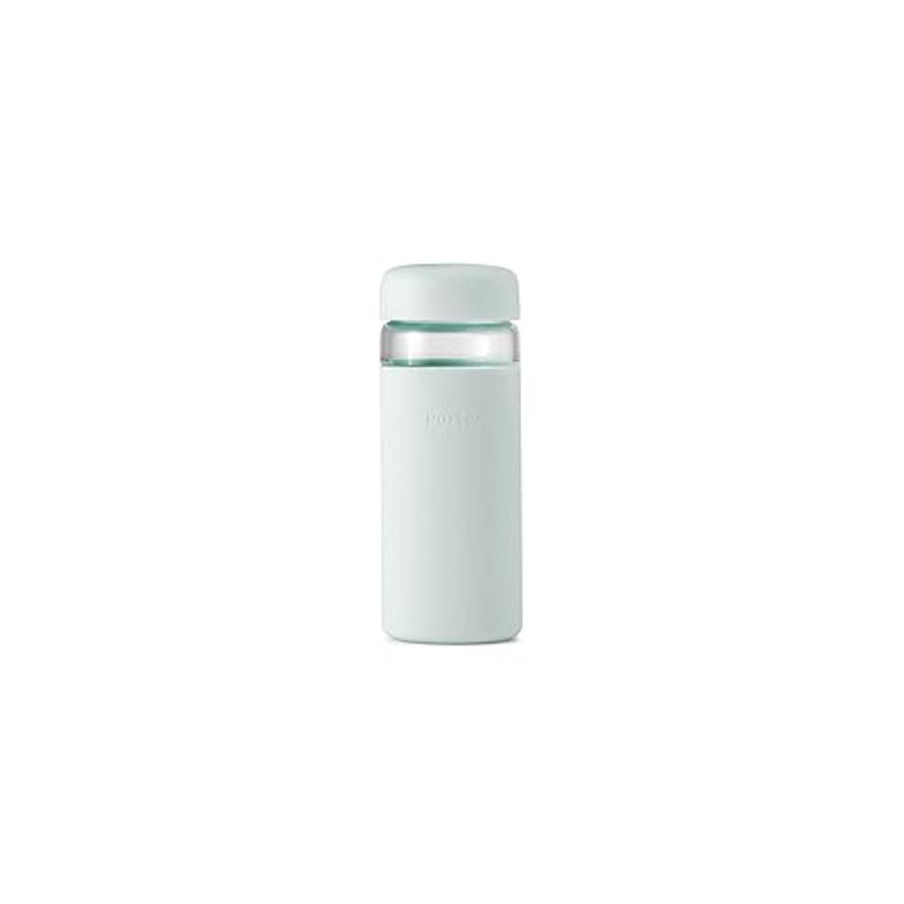 W&P Porter Glass Wide Mouth Bottle w/ Protective Silicone Sleeve | Mint 16 Ounces | On-the-Go | Reusable Bottle | Portable and L
