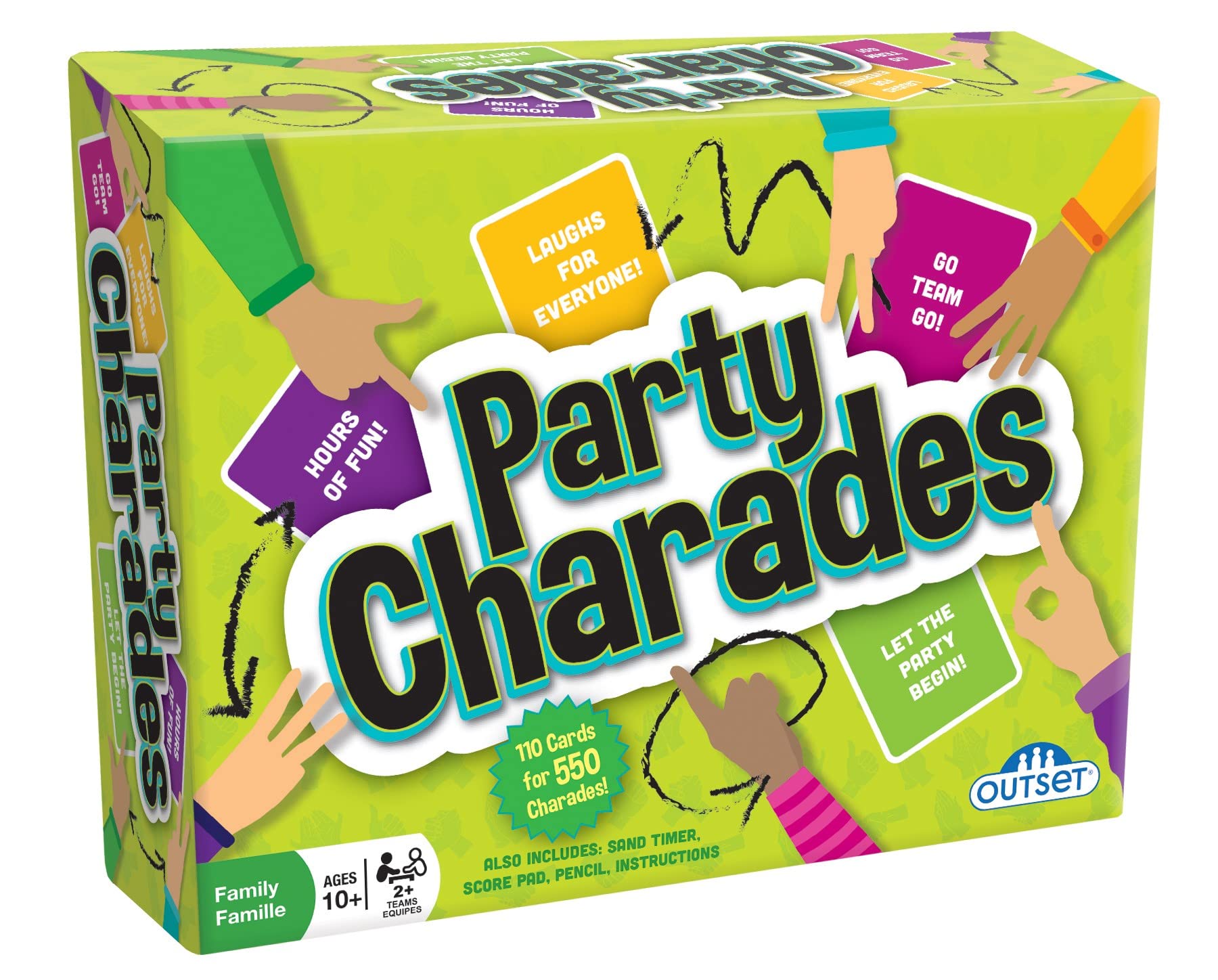 Outset Media Party Charades Game - Contains 550 charades - Great Family Game for 2 or More Players Ages 10 and up by Outset Media