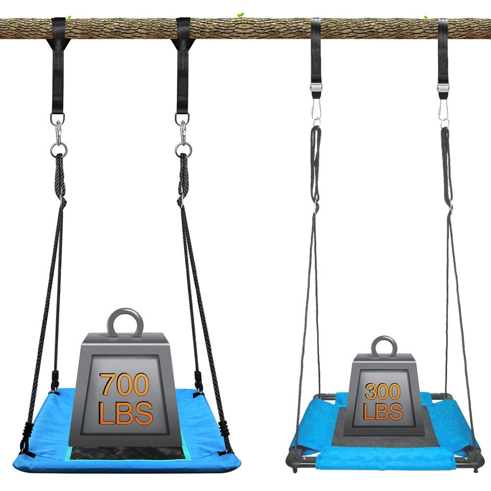 Trekassy 700lb Giant 60" Platform Tree Swing for Kids and Adults Waterproof 2 Hanging Straps (Blue)