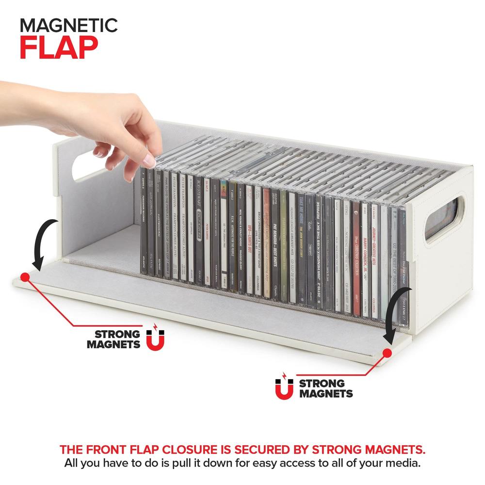 Stock Your Home CD Storage Box, Organizer Shelf for Movie Cases, DVDs ...