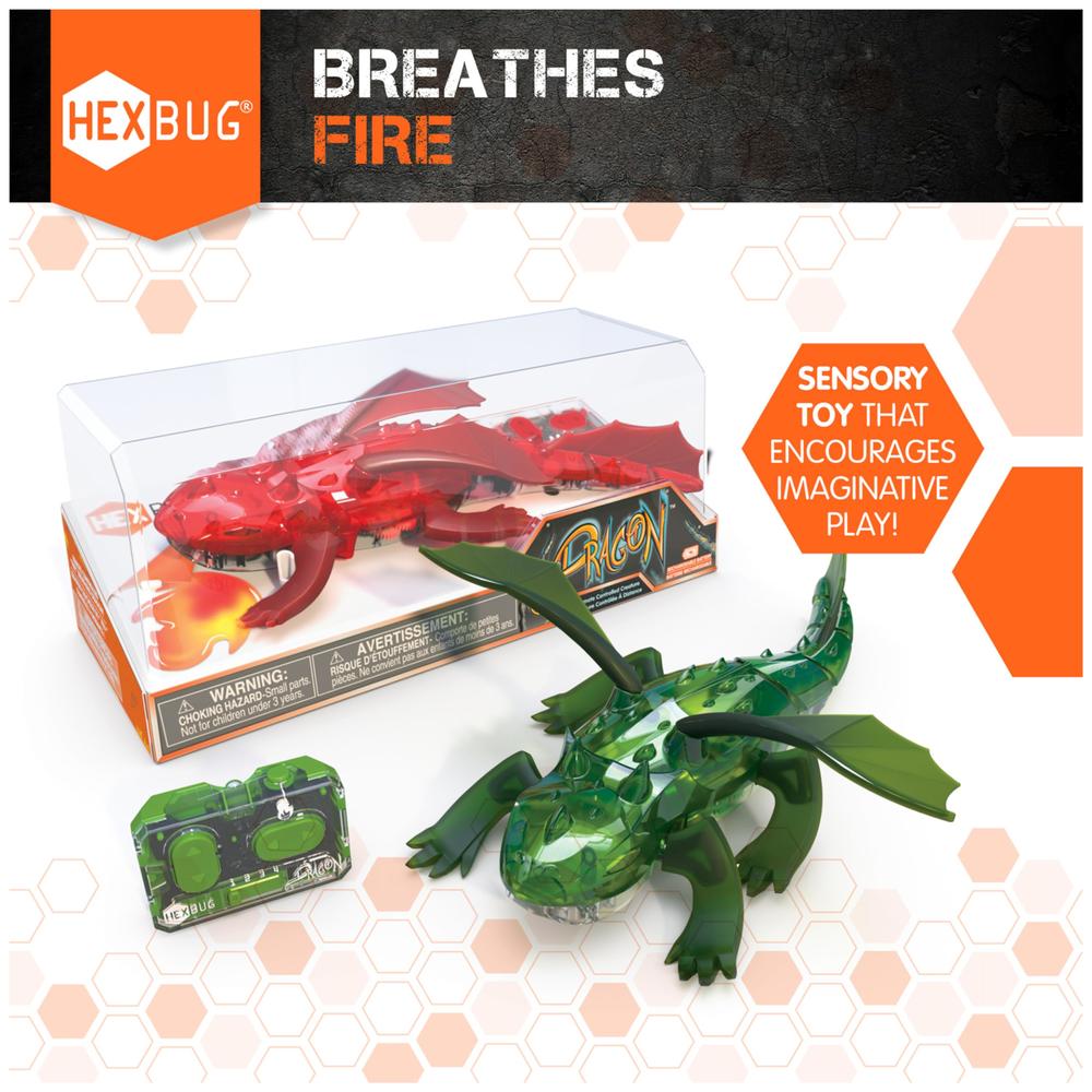 Hexbug by Innovation First HEXBUG Remote Control Dragon, Rechargeable ...