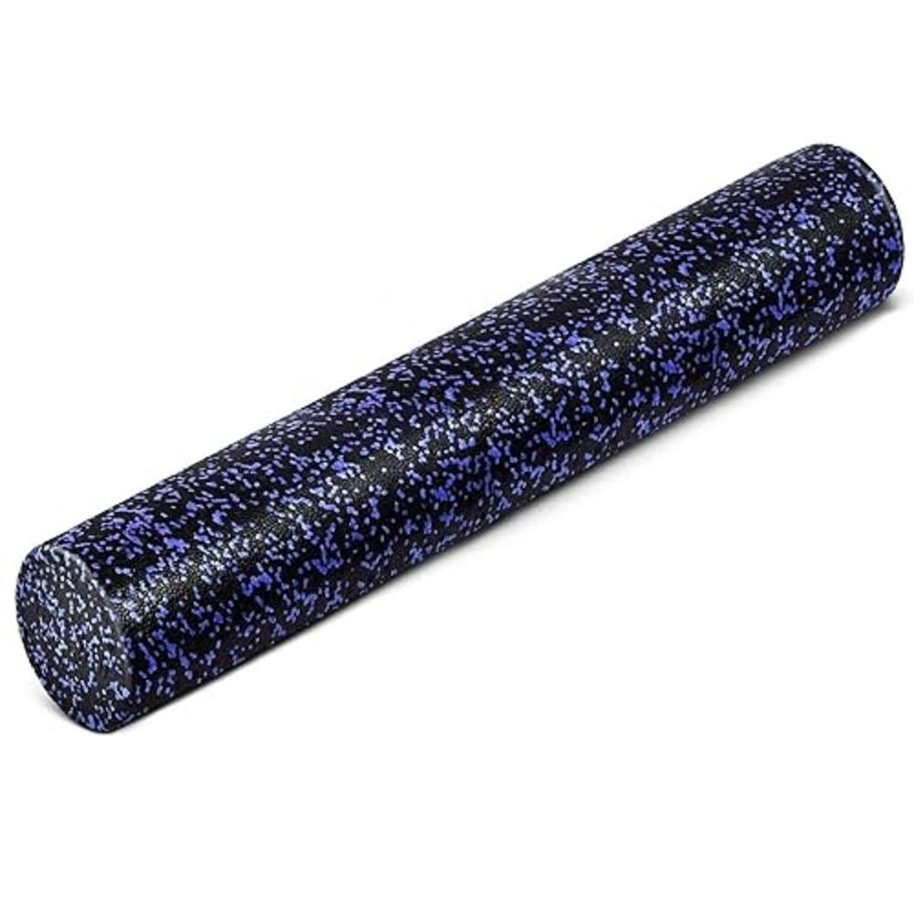Yes4All High Density Foam Roller for Back, Variety of Sizes & colors for Yoga, Pilates - Blue Speckled - 36 Inches