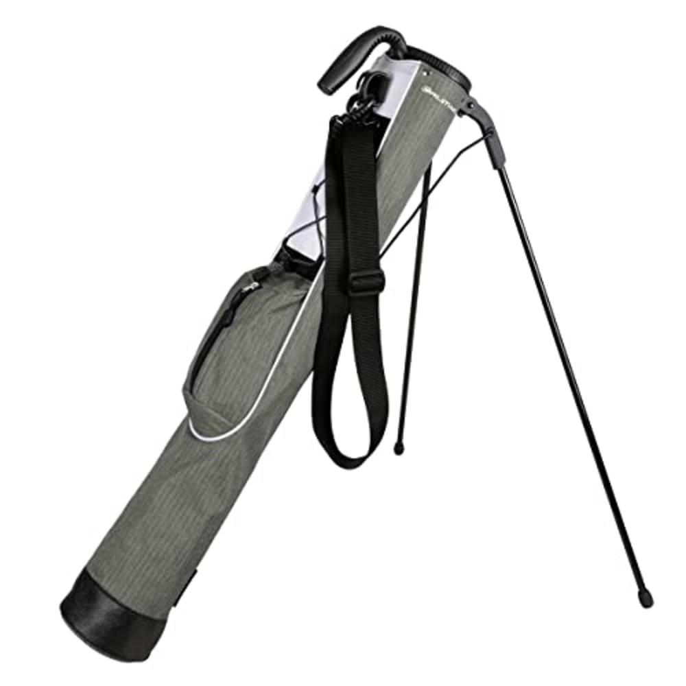 Orlimar Pitch 'n Putt Golf Lightweight Stand Carry Golf Club Bag for Men and Women, Plaid Poly Smoke Gray