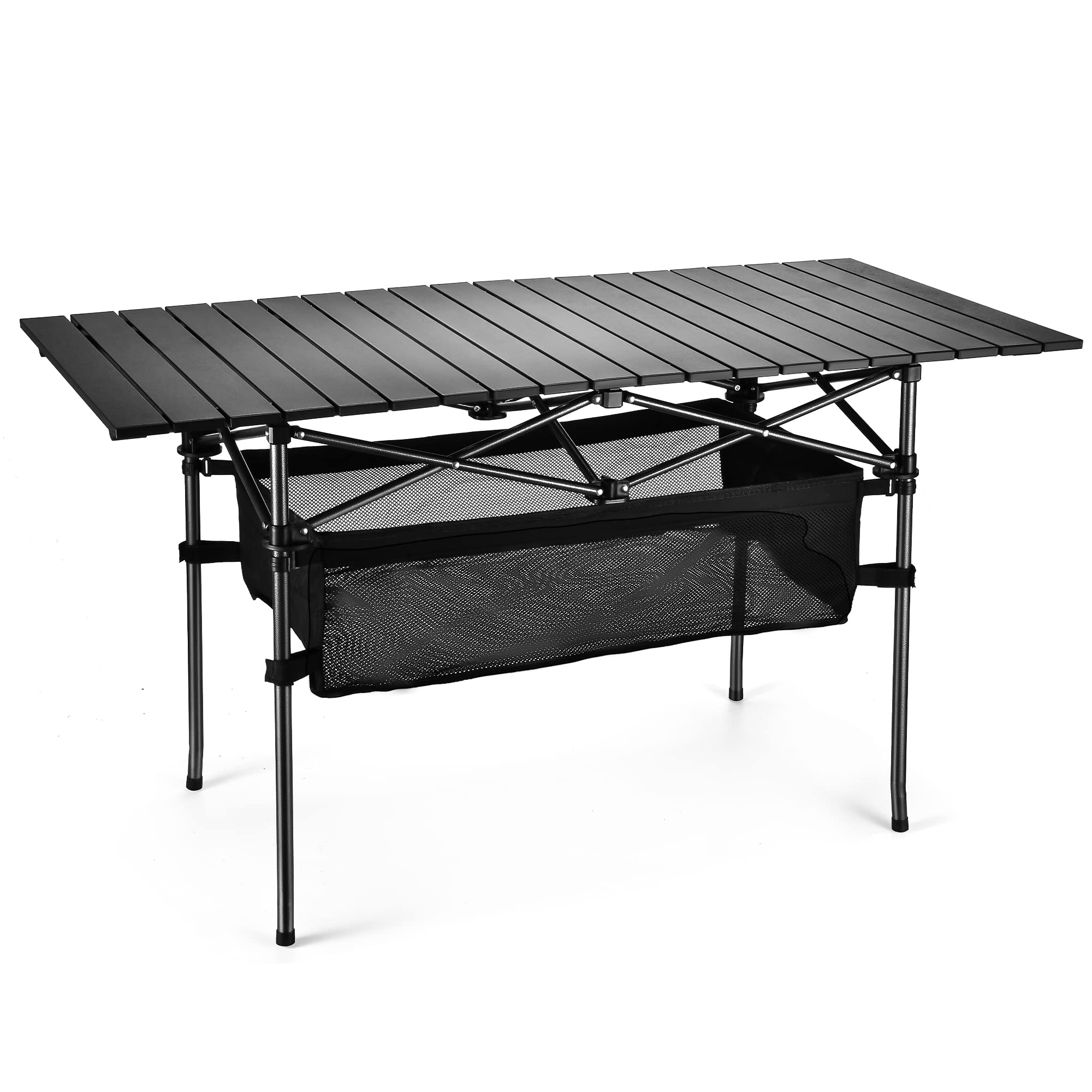 WUROMISE Sanny Outdoor Folding Portable Picnic Camping Table, Aluminum Roll-up Table with Easy Carrying Bag for Indoor,Outdoor,C
