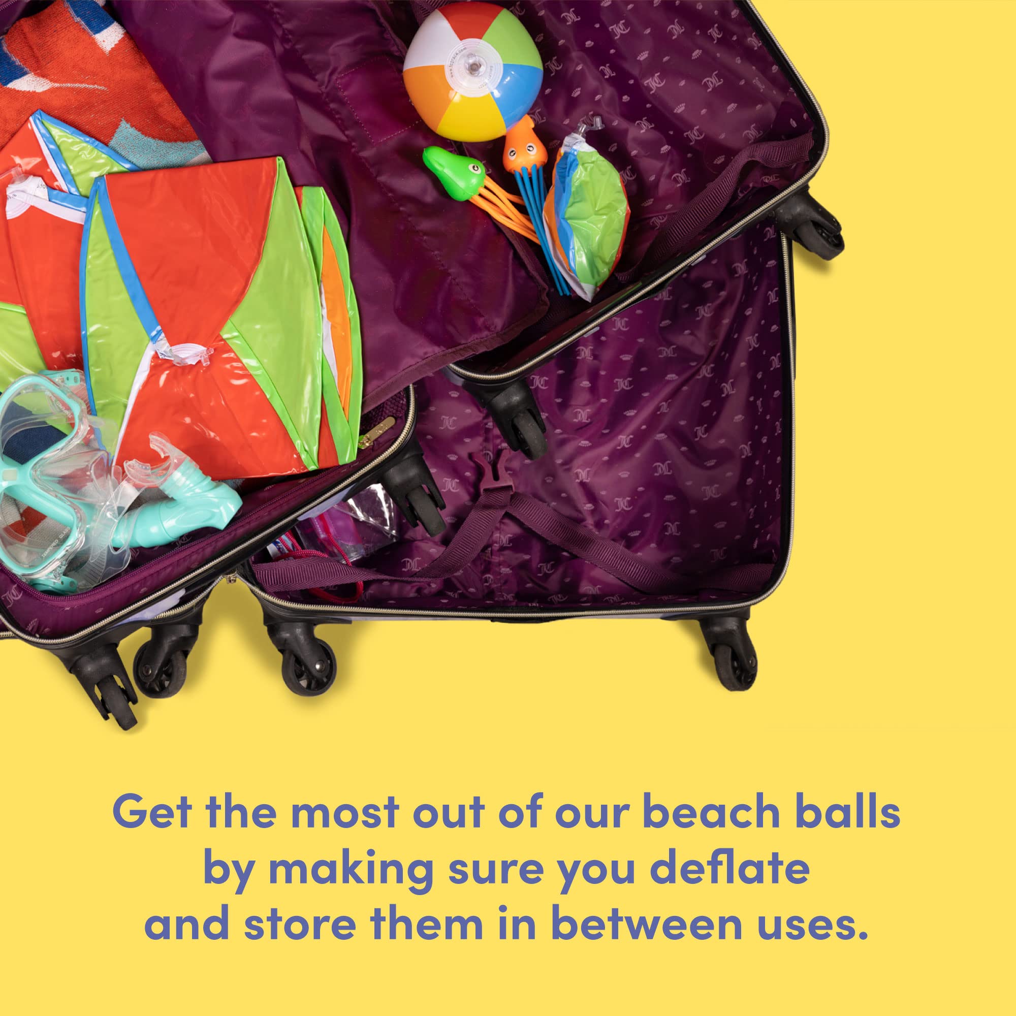 Top Race Large Beach Balls Bulk Beach Balls - Big Inflatable Beach Balls 24 Inch for Kids, Pool, Summer Beach Party Favors & Wat