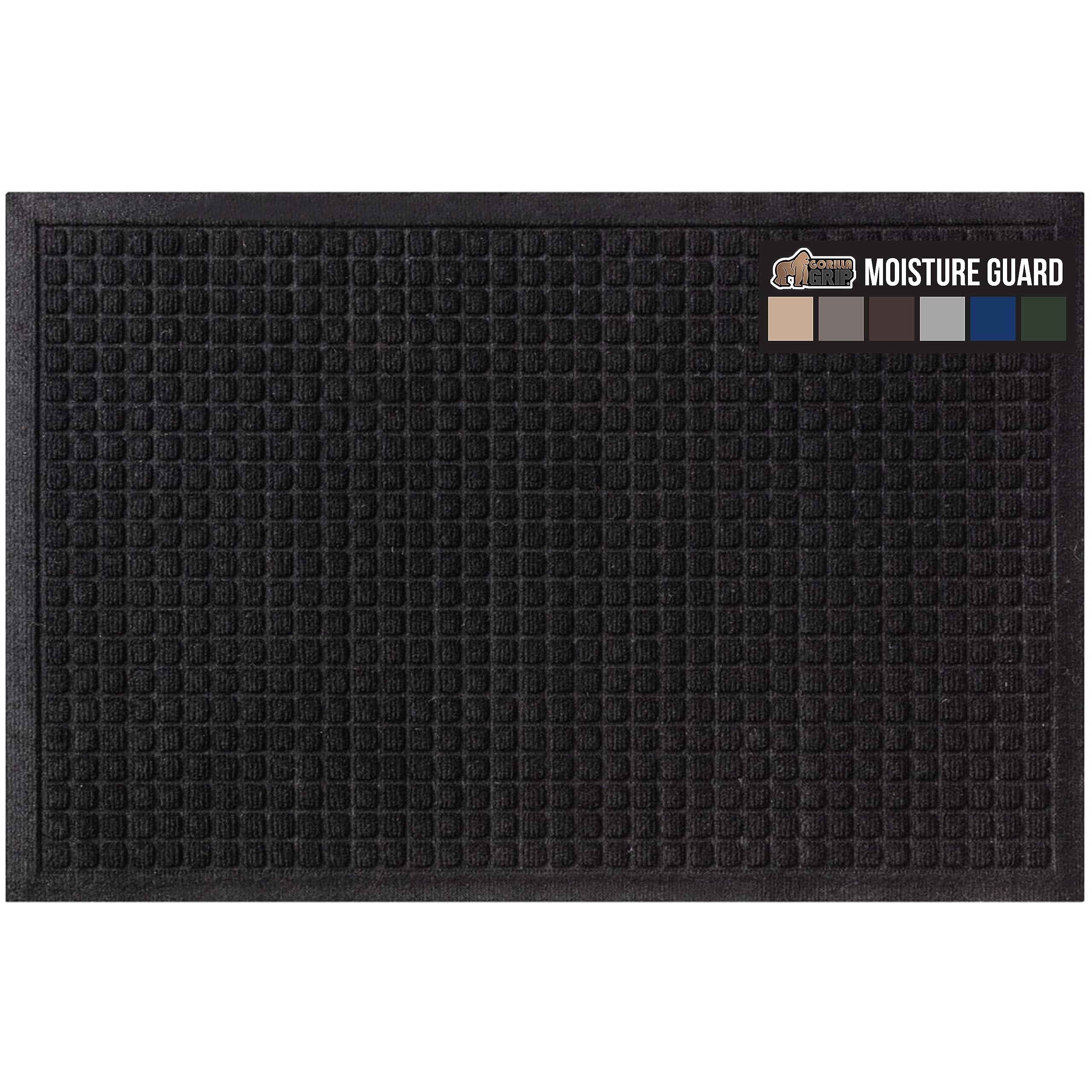 Gorilla Grip Ultra Absorbent Moisture Guard Doormat, Absorbs Up to 6 Cups  of Water, Stain and Fade Resistant, Spiked Rubber Back