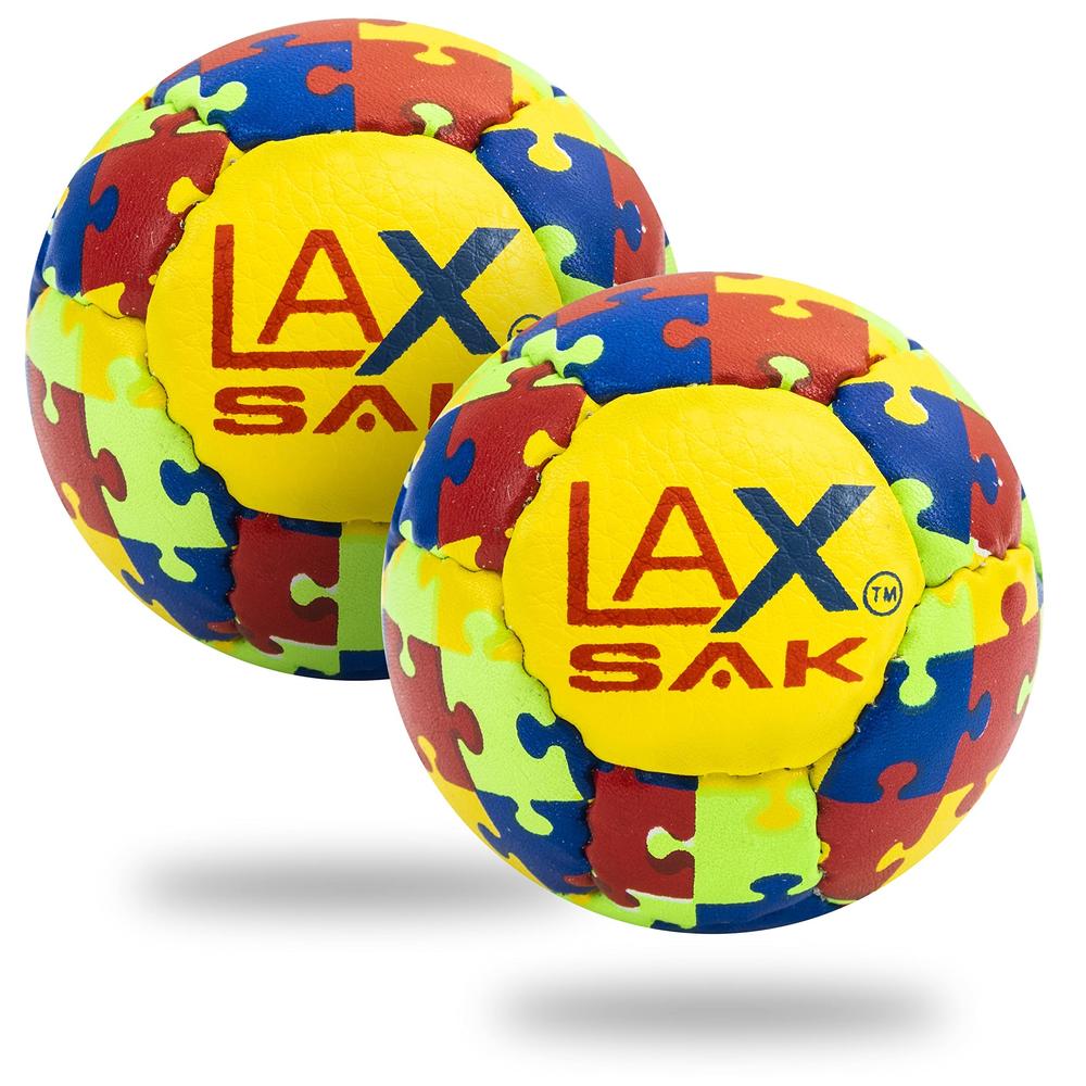 Lax Sak Soft Practice Lacrosse Balls - Same Weight & Size as a Regulation Lacrosse Balls, Great for Indoor & Outdoor Practices, 