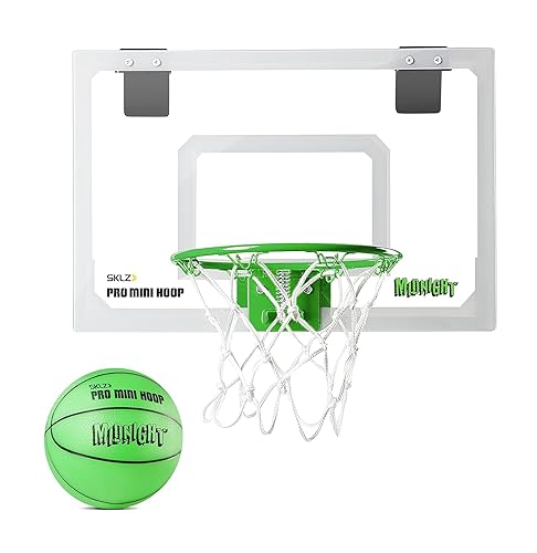SKLZ Pro Mini Basketball Hoop with Ball, Glow in the Dark (18 x 12 inches)