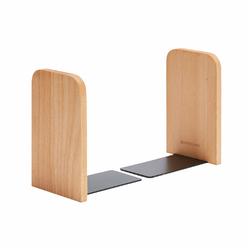 Pandapark Wood Bookends,Non-Skid Bookend for Shelves,Heavy Duty Bookends,Book Stand for Books/CDs,1 Pair