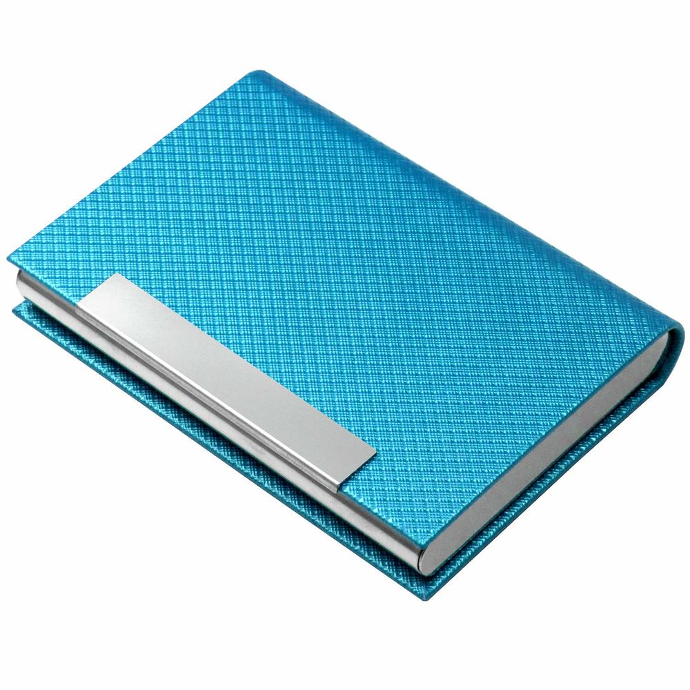 Padike Business Card Holder, Business Card Case Professional PU Leather & Stainless Steel Multi Card Case,Business Card Holder W