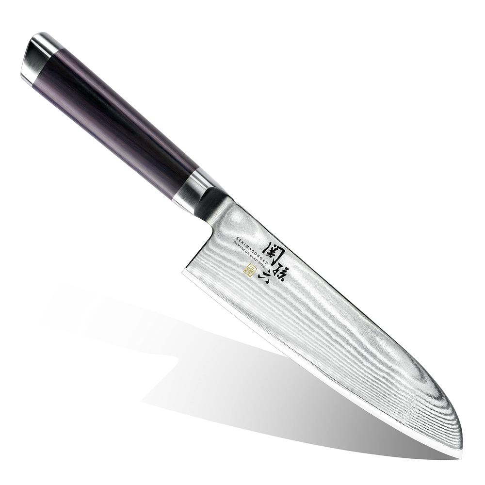 (Kai Corporation) Kai Corporation AE5200 KAI Santoku Knife, Seki Magoroku Damascus, 6.5 inches (165 mm), Made in Japan
