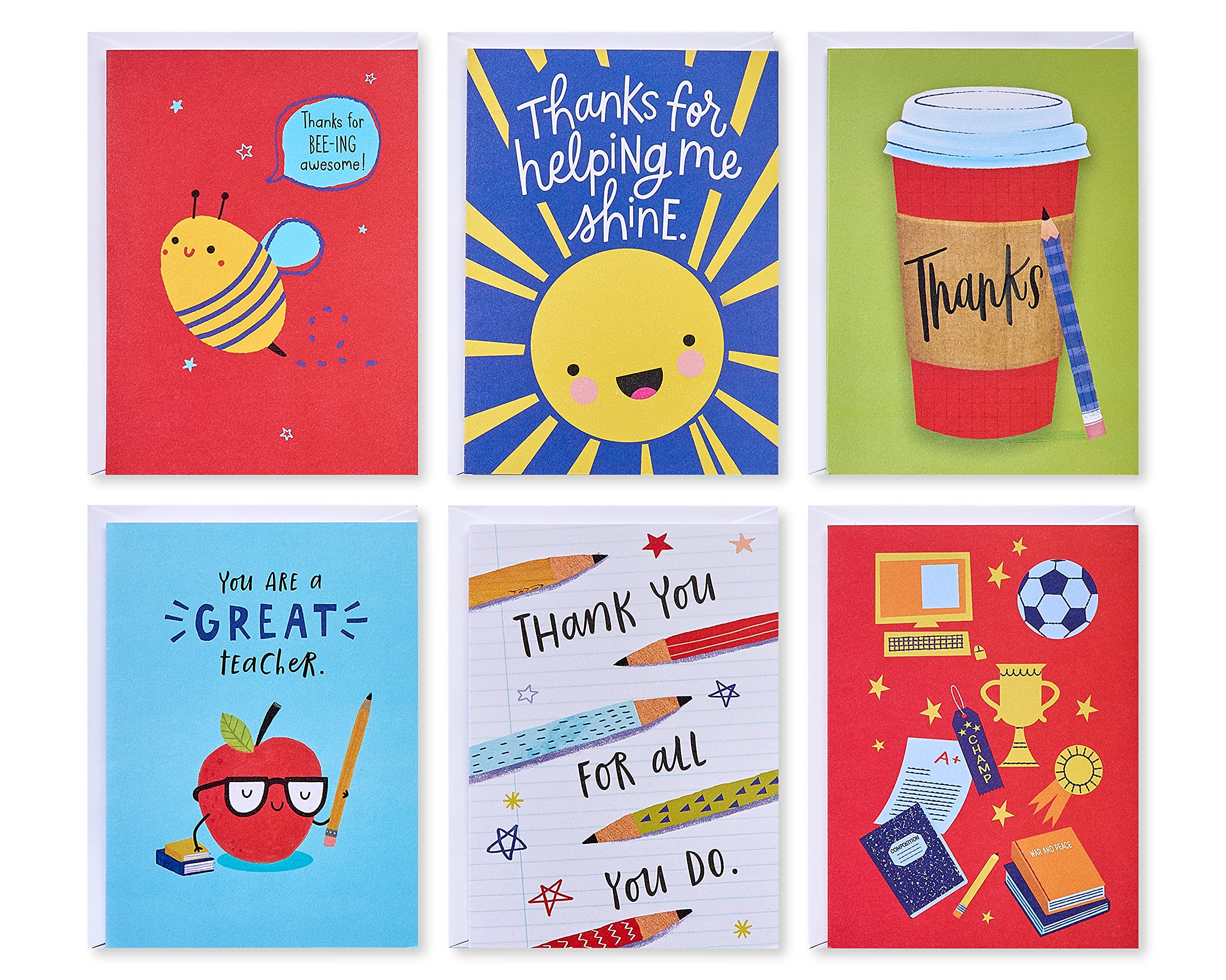 American Greetings Teacher Thank You Cards with Envelopes, Teacher Appreciation (48-Count)