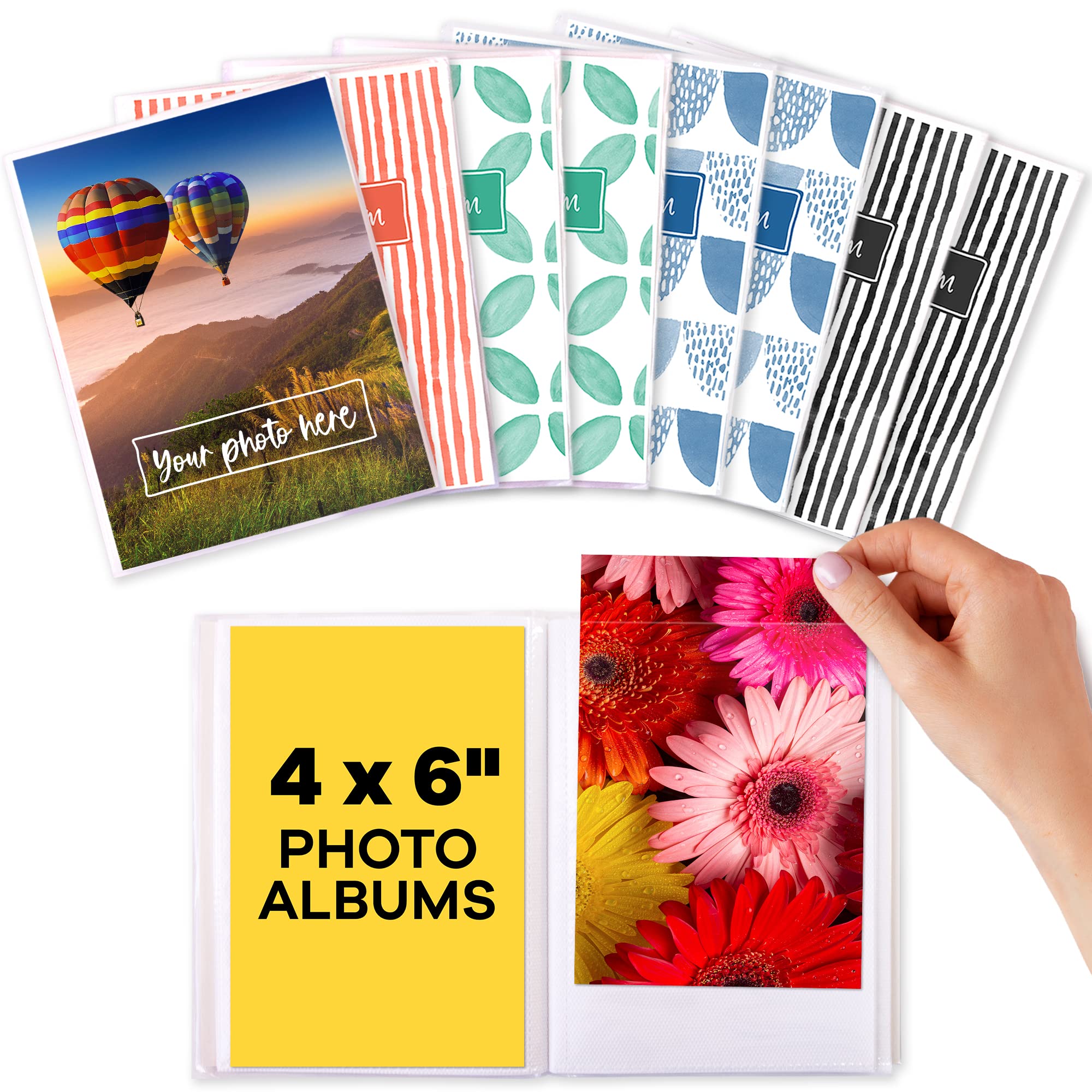 Paper Plan 4x6 Photo Albums - Photo Album 4x6 - Small Photo Album 4x6 - Small Photo Album (Set Of 8) Mini Photo Album - Photo Books for 4x6