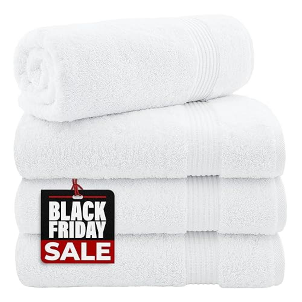 Cotton Paradise Bath Towels, 100% Turkish Cotton 27x54 inch 4 Piece Bath Towel Sets for Bathroom, Soft Absorbent Towels Clearanc