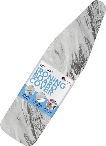 HOLDNA STORAgE HOLDN’ STORAGE Ironing Board Cover and Pad - Iron Board Cover with Padding 15" x 54" - Iron Board Cover Large Fits All Standard 