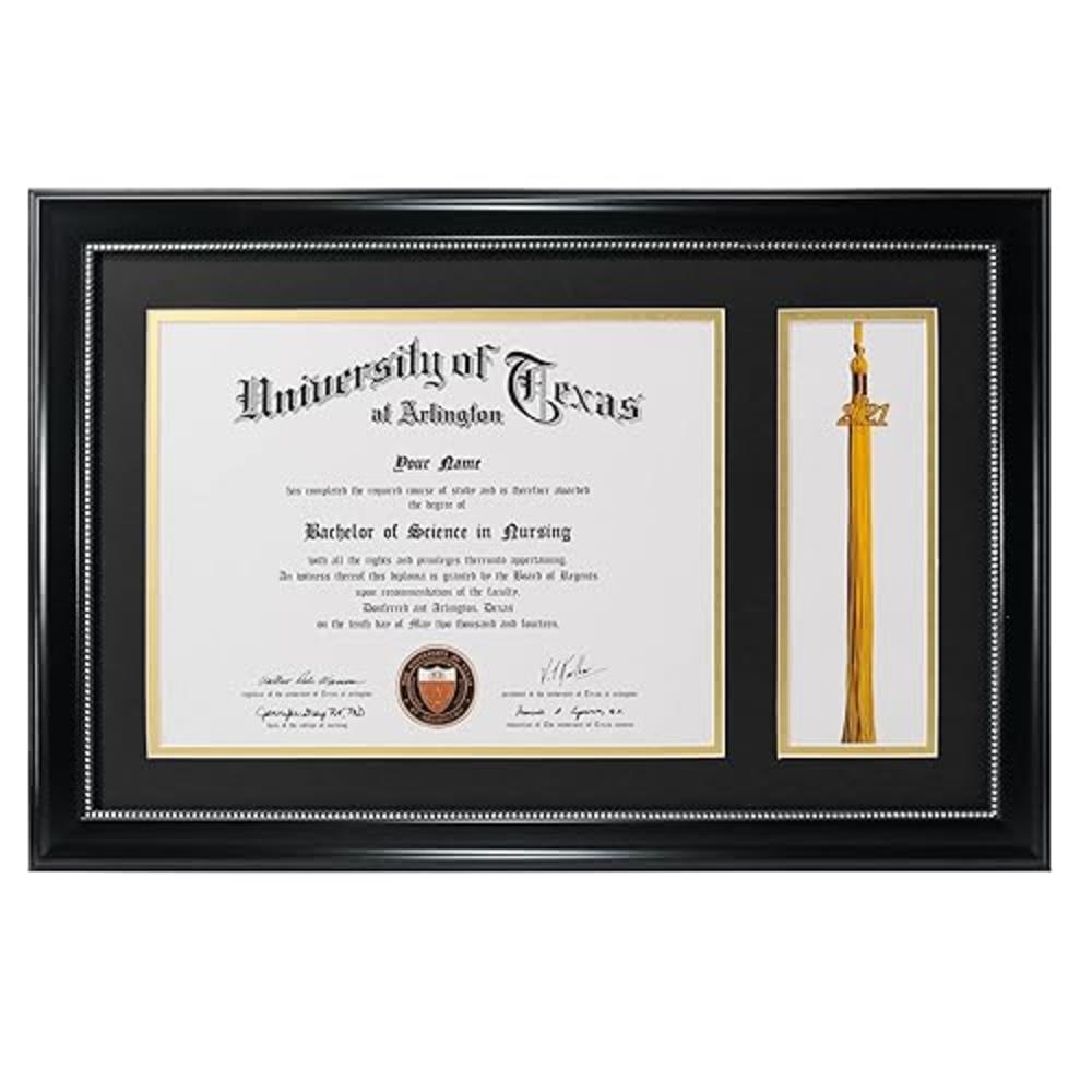 GraduationMall 11x17 Black Diploma Frame with Tassel Holder for 8 5x11 GraduationMall 11x17 Black Diploma Frame with Tassel Holder for 8 5x11