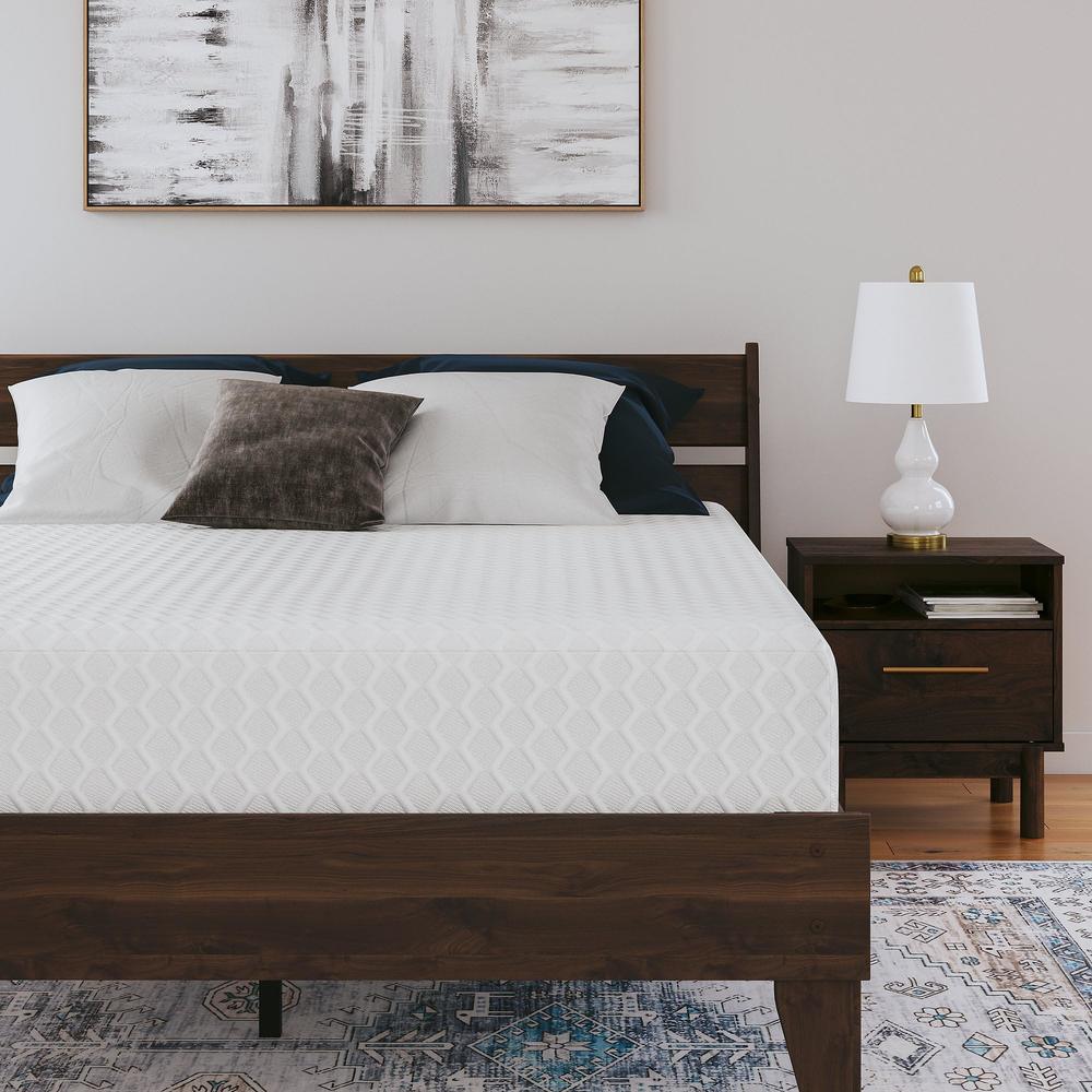 Signature Design by Ashley Twin Size Chime 10 Inch Medium Firm Memory Foam Mattress with Green Tea & Charcoal Gel