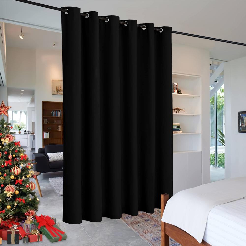 RYB HOME Room Divider Curtain - Privacy Grommet Curtain Panel Portable Window Screen Sliding Partition for Bedroom Dining Iving 