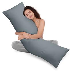 Utopia Bedding Full Body Pillow for Adults (Grey, 20 x 54 Inch), Long Pillow for Sleeping, Large Pillow Insert for Side Sleepers