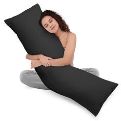 Utopia Bedding Full Body Pillow for Adults (Black, 20 x 54 Inch), Long Pillow for Sleeping, Large Pillow Insert for Side Sleeper