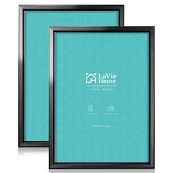 LaVie Home 8x12 Picture Frames (2 Pack, Black) Simple Designed Photo Frame for Wall Mount, Set of 2 Classic Collection