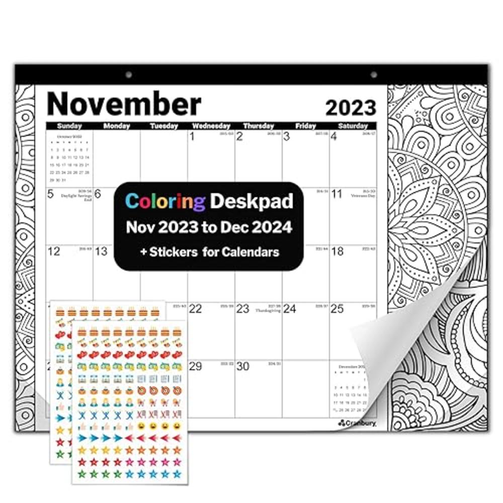 CRANBURY Coloring Desk Calendar 2024 13 25x17 Use Nov 2023 To Dec cranbury-coloring-desk-calendar-2024-13-25x17-use-nov-2023-to-dec