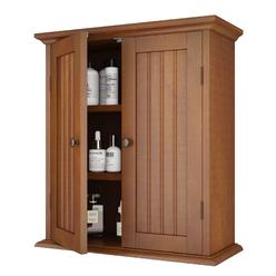 ChooChoo Bathroom Wall Cabinet, Over The Toilet Space Saver Storage Cabinet, Medicine Cabinet with 2 Door and Adjustable Shelves