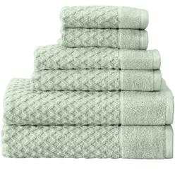 Great Bay Home 100% Cotton Bath Towel and Washcloth Sets | 2 Bath Towels, 2 Hand Towels, and 2 Washcloths | Quick Dry Bath Towel