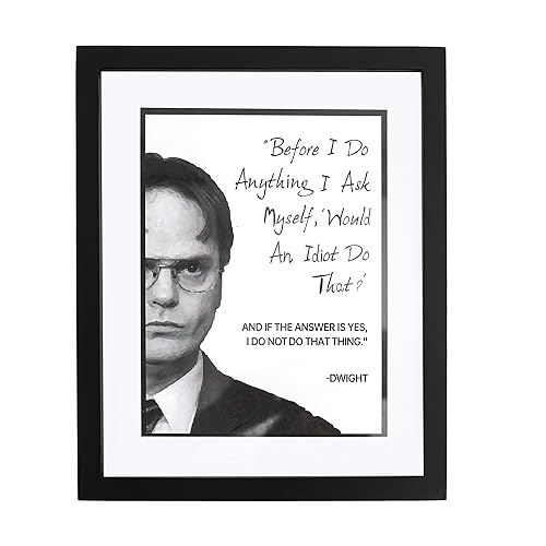 Homazing The Office Gifts - Dwight Schrute Poster with Frame 8x10 - Funny  Wall Art for Office, Apartment