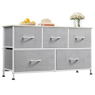 WLIVE Dresser for Bedroom with 5 Drawers, Wide Chest of Drawers, Fabric Dresser, Storage Organization Unit WLIVE Dresser for Bedroom with 5 Drawers, Wide Chest of Drawers, Fabric Dresser, Storage Organization Unit