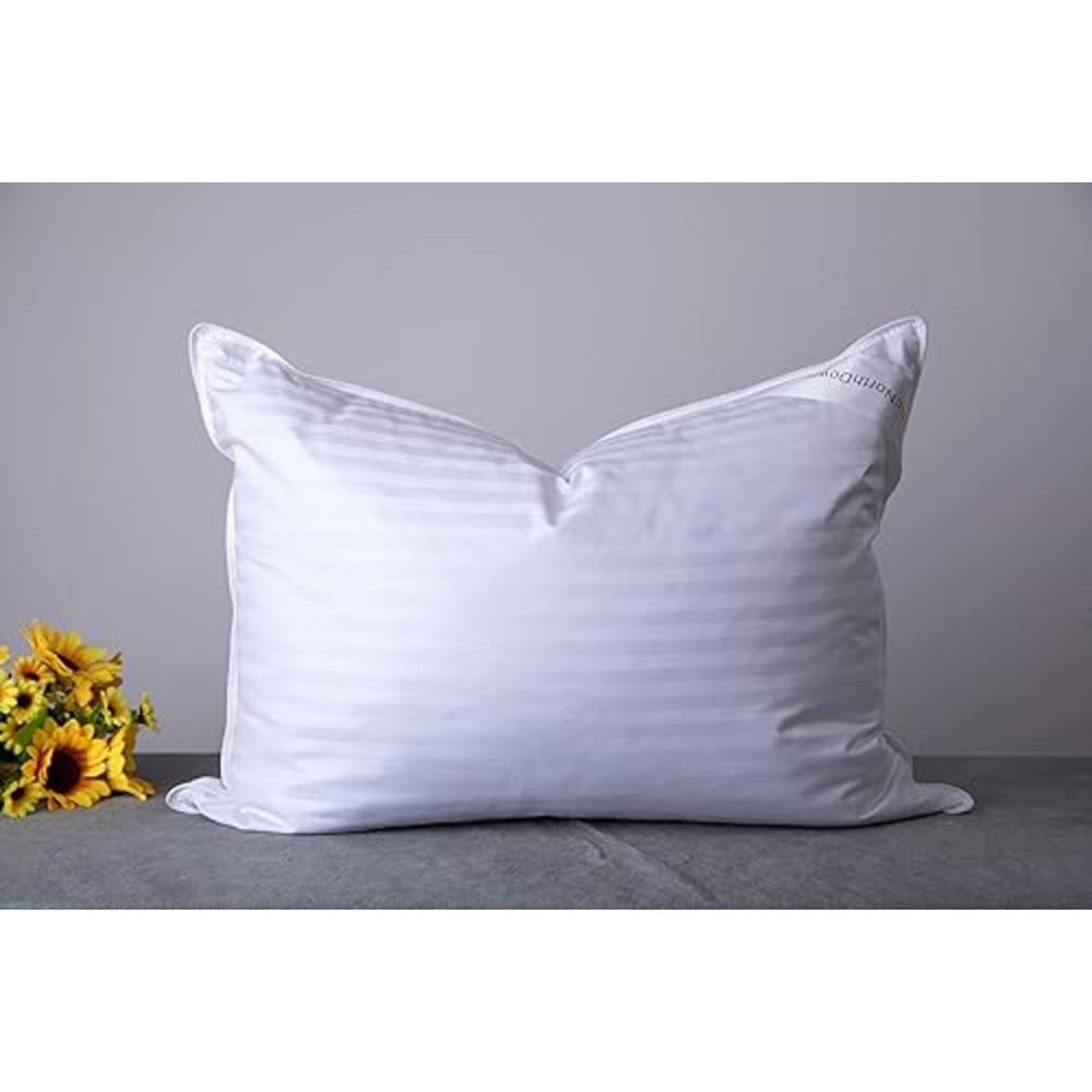 ArcticNorthDown Standard Goose Down Feather Hotel Collection Bed Pillows for Sleeping One Pillow for Back, Stomach or Side Sleep