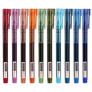 WRITECH-2020904-10-Vintage WRITECH Rolling Ball Pens Quick Dry Ink 0.5 mm  Extra Fine Point Pens 10 Pcs Liquid Ink Pen Rollerball Pens Vintage Color