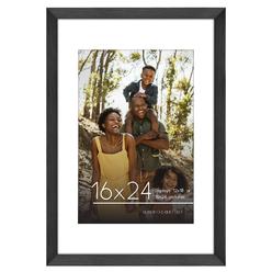 Americanflat 16x24 Poster Frame in Black - Use as 12x18 Picture Frame with Mat or 16x24 Frame Without Mat - Wide Engineered Wood